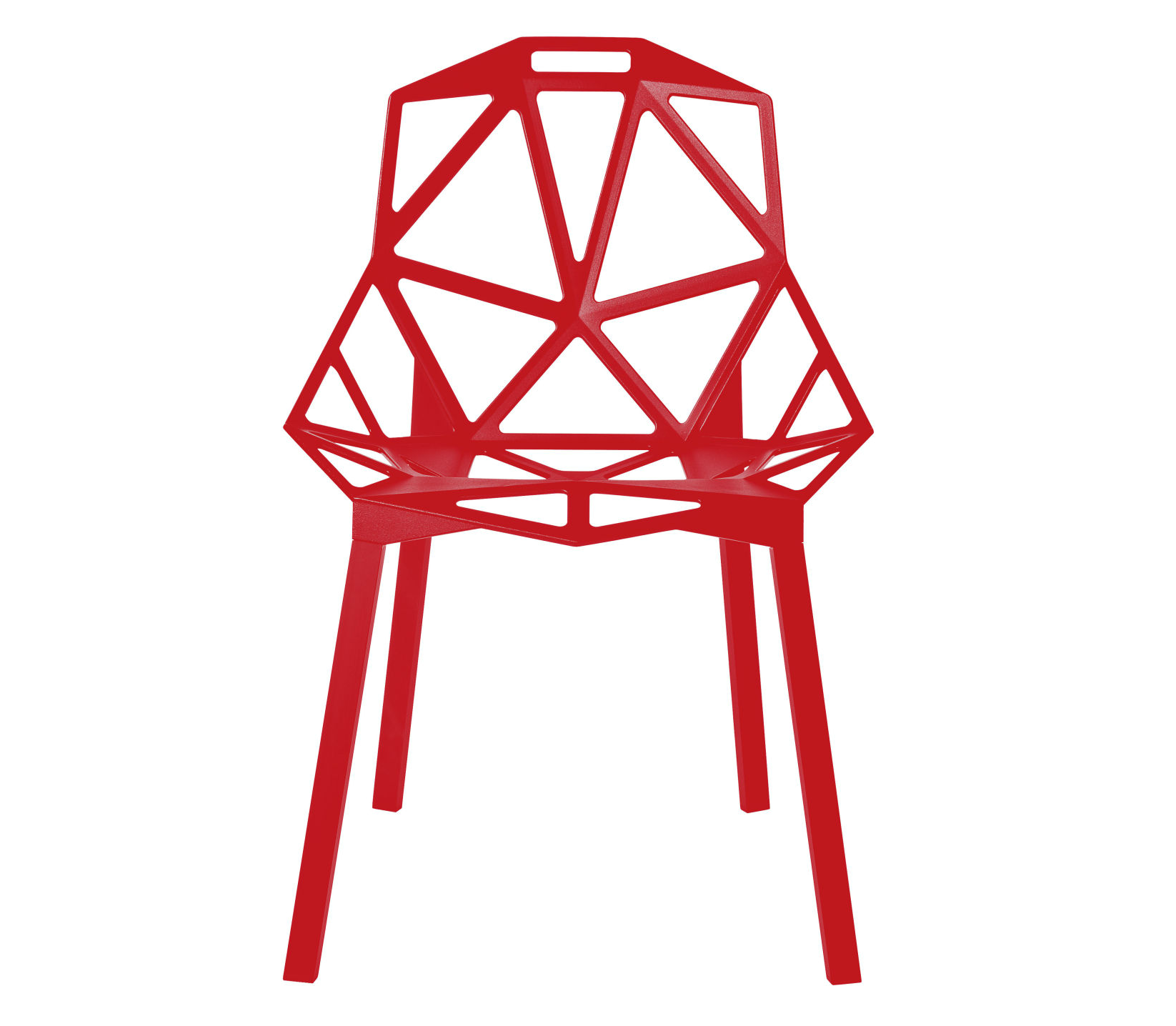Konstantin Grcic style, Sedia da pranzo una sedia rosso