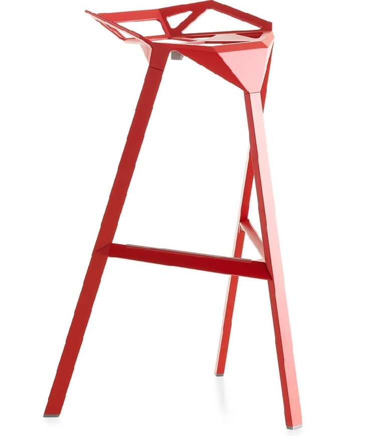 Konstantin Grcic style, Seggiola da bar uno sgabello rosso