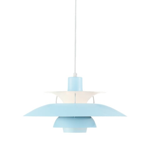 Poul Henningsen style, Luce pendente DPH50 Pendente Azzurro