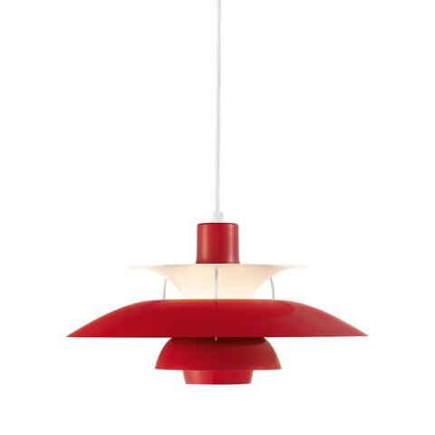 Poul Henningsen style, Luce pendente DPH50 rosso
