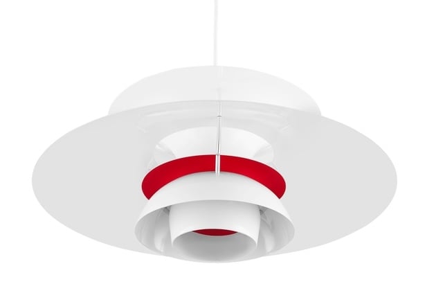Poul Henningsen style, Luce pendente DPH50 Pendente bianca