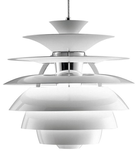 Poul Henningsen style, Luce pendente Palla di neve bianca