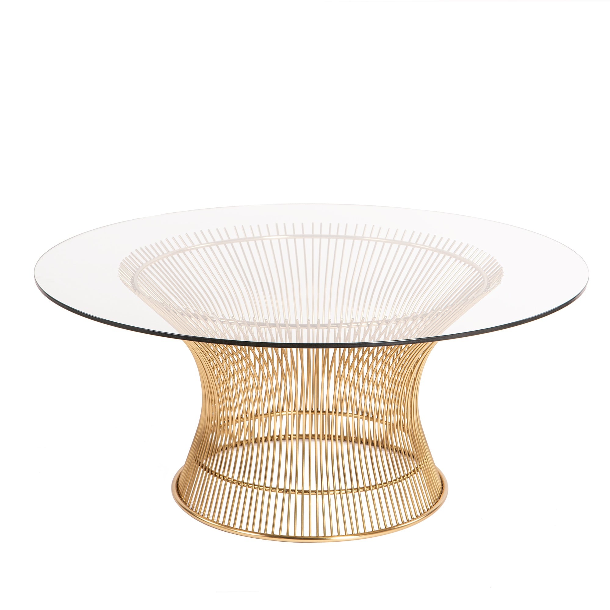 Warren Platner style, Tavolino da caffè Wire tavolo Oro
