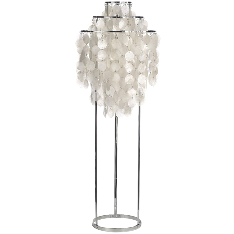 Verner Panton style, Faretto da pavimento Shell style lamp Madreperla