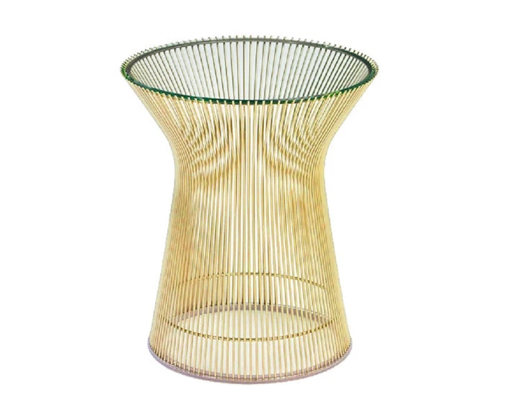 Warren Platner style, Tavolino Wire tavolo Oro