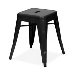 Xavier Pauchard style, Sgabello Tolix style barstool 48cm nero opaco