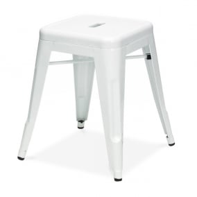 Xavier Pauchard style, Sgabello Tolix style barstool 48cm bianco lucido