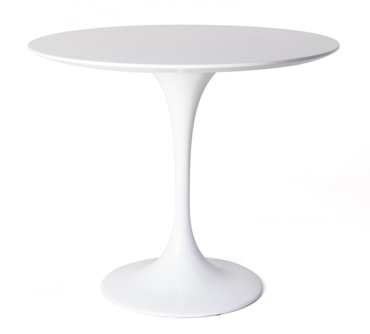 Eero Saarinen style, Tavolo da pranzo Tabella del tulipano 80 centimetri Bianco (Mt)