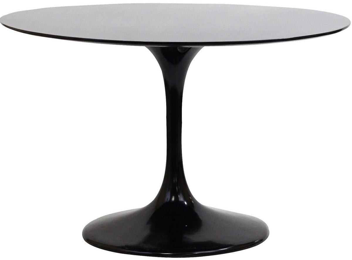 Eero Saarinen style, Tavolo da pranzo Tabella del tulipano 100 centimetri Black (opaco)