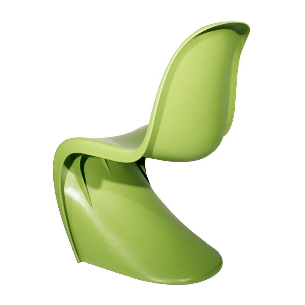 Verner Panton style, Il seggiolino sedia Panton lucido Verde chiaro