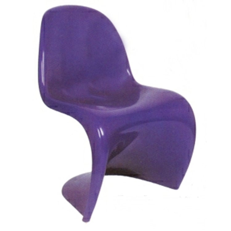 Verner Panton style, Il seggiolino sedia Panton lucido viola