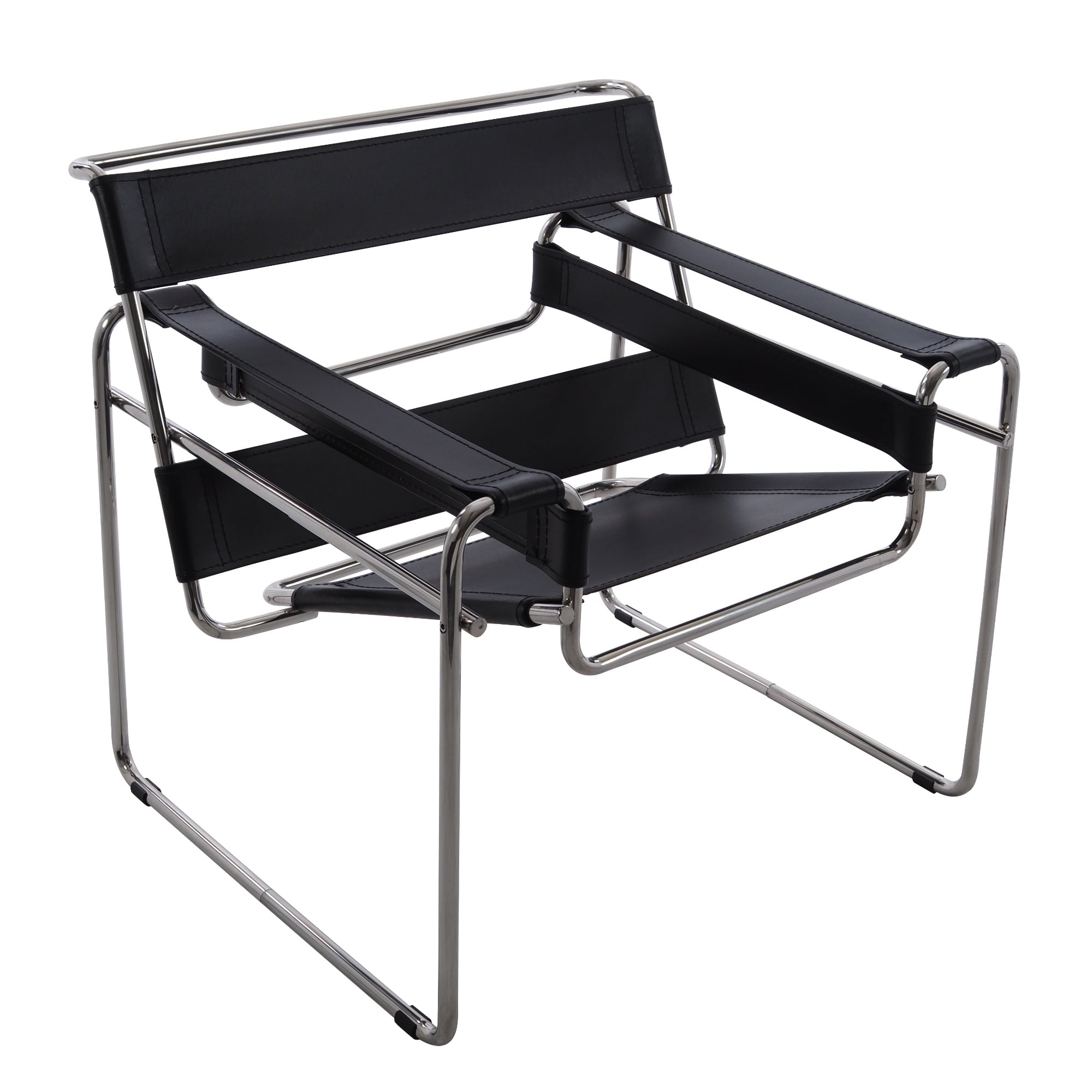 Marcel Breuer style, Poltrona Wassily style Nero
