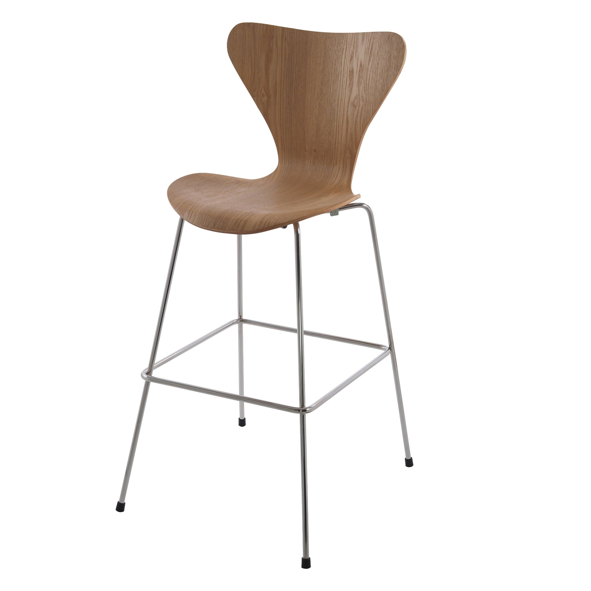 Arne Jacobsen style, Seggiola da bar Serie di farfalle 76cm Naturale