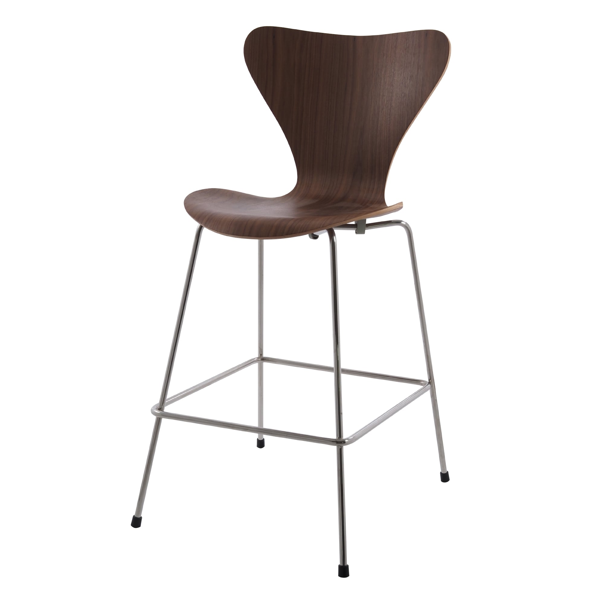 Arne Jacobsen style, Seggiola da bar Serie di farfalle 66cm Noce