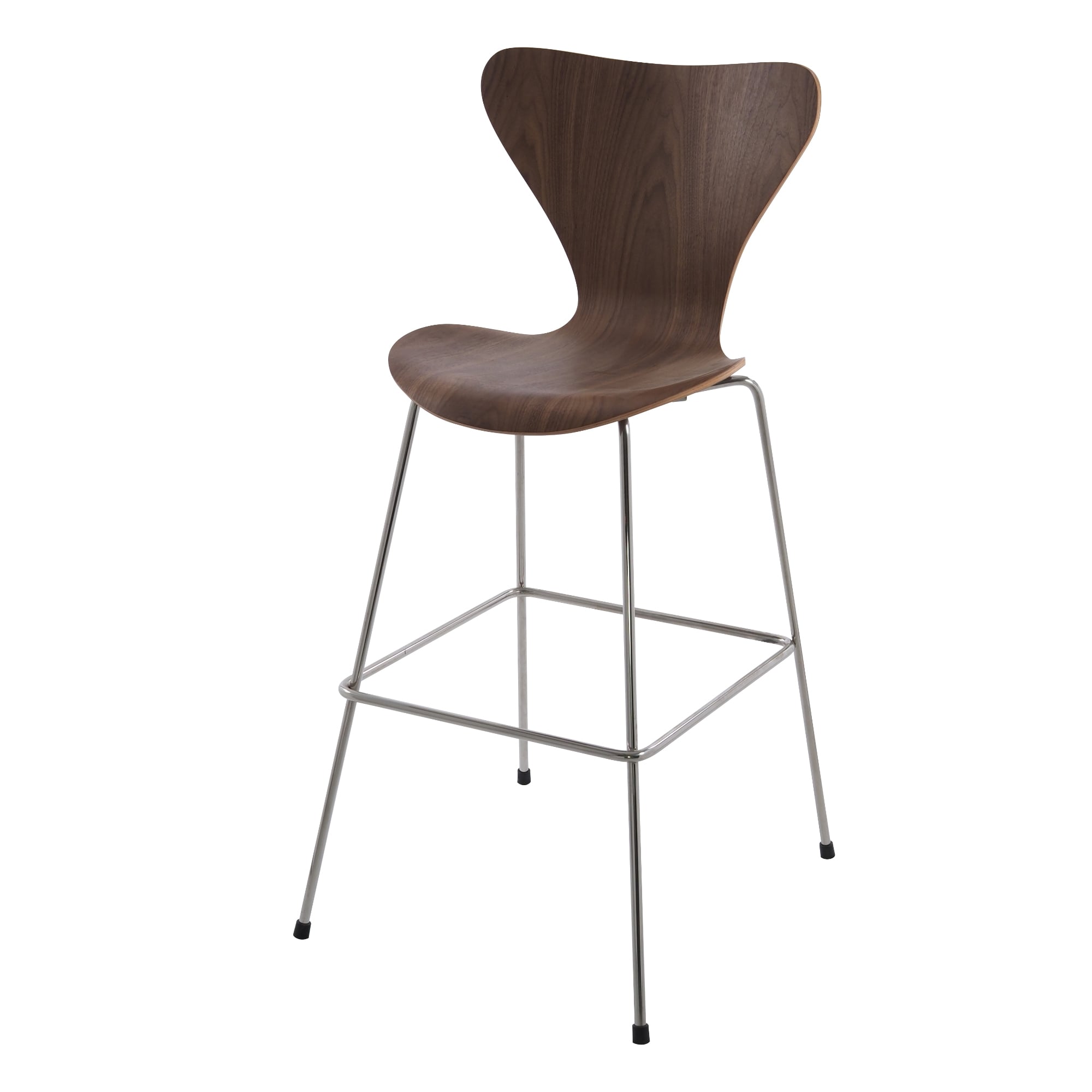Arne Jacobsen style, Seggiola da bar Serie di farfalle 76cm Noce