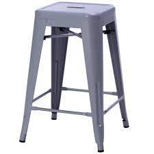 Xavier Pauchard style, Seggiola da bar Tolix style barstool 66cm grigio opaco