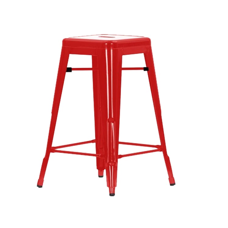 Xavier Pauchard style, Seggiola da bar Tolix style barstool 66cm rosso lucidovermelho brilhante